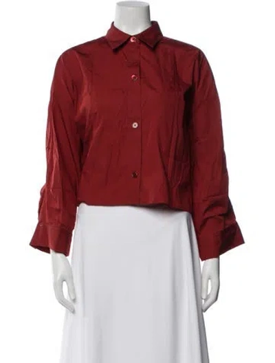 Pre-owned Twp Long Sleeve Crop Top In Blue