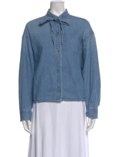 Pre-owned Twp Long Sleeve Top In Blue