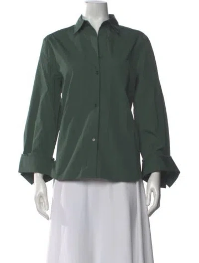 Pre-owned Twp Long Sleeve Top In Green