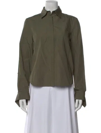 Pre-owned Twp Long Sleeve Top In Green