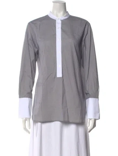 Pre-owned Twp Long Sleeve Top W/ Tags In Gray