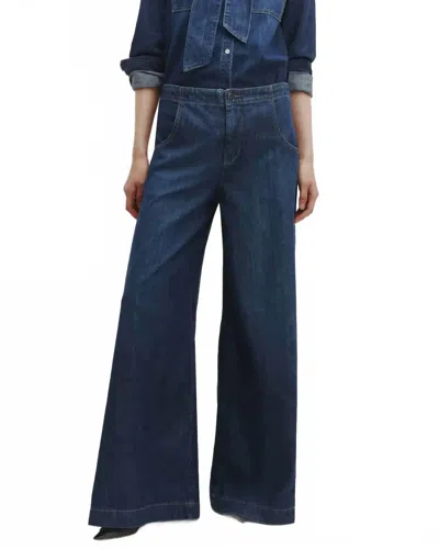 Twp Lulu Mid-rise Wide Leg Jean In Blue