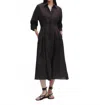 Twp Pleated Button-front Shirtdress In Brown