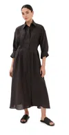 Twp Pleated Button-front Shirtdress
