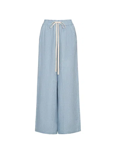 Twp Main St. Drawstring-waist Trousers In Blue