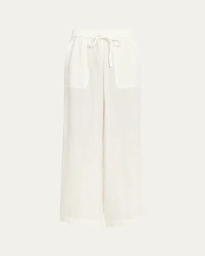 Twp Main St. Washed Hemp Denim Wide-leg Pants In Multi