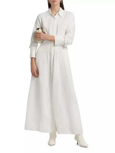 Twp Main Street After Midnight Maxi Shirt Dress In White