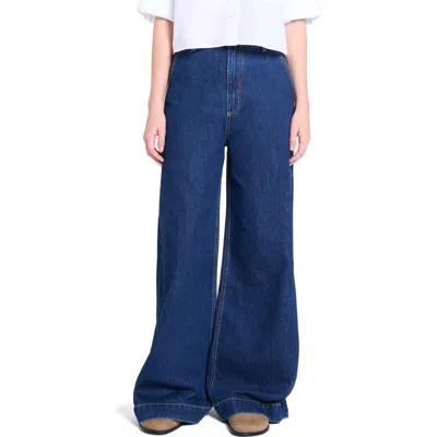 Twp Mcdougal St Wide-leg Denim Pants In Blue