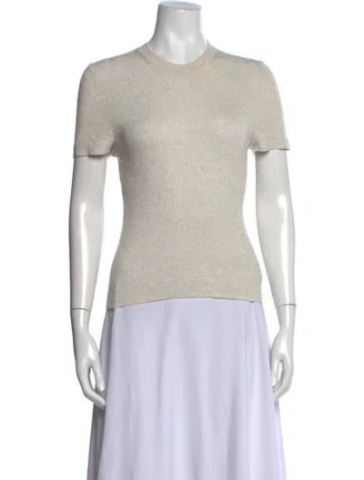 Pre-owned Twp Merino Wool Crew Neck Top In Neutrals