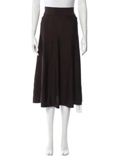 Pre-owned Twp Merino Wool Midi Length Skirt W/ Tags In Brown