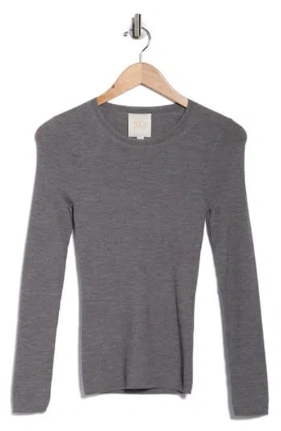 Twp Merino Wool Rib Crewneck Sweater In Gray