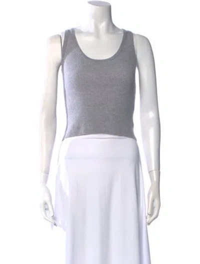 Pre-owned Twp Merino Wool Scoop Neck Sweater In White