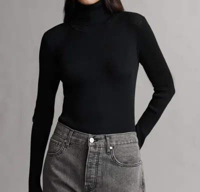 Twp Merino Wool Turtleneck In Black