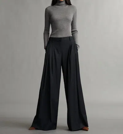 TWP MERINO WOOL TURTLENECK IN MEDIUM HEATHER GREY