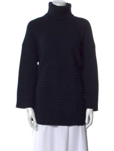 Pre-owned Twp Merino Wool Turtleneck Sweater In Black