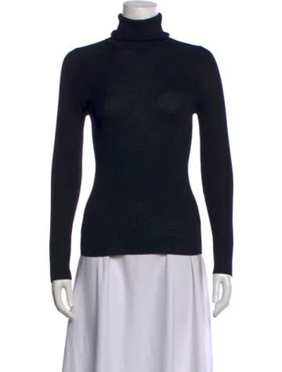 Pre-owned Twp Merino Wool Turtleneck Sweater In Black