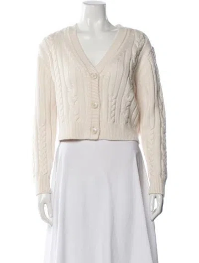 Pre-owned Twp Merino Wool V-neck Sweater In Neutral