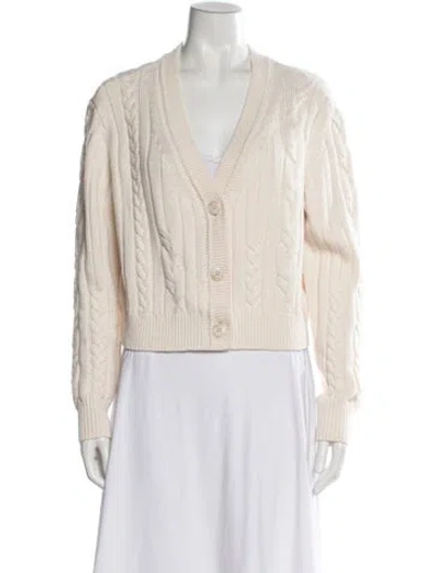 Pre-owned Twp Merino Wool V-neck Sweater In Neutral