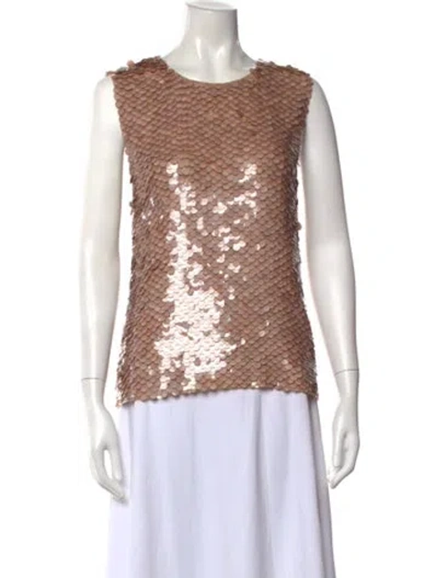 Pre-owned Twp Mesh Patterned Top W/ Tags In Multi