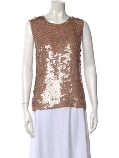 Pre-owned Twp Mesh Patterned Top W/ Tags In Multi