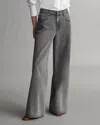 Twp Mid-rise Wide Leg Jeans In Dark Grey Denim In Gray