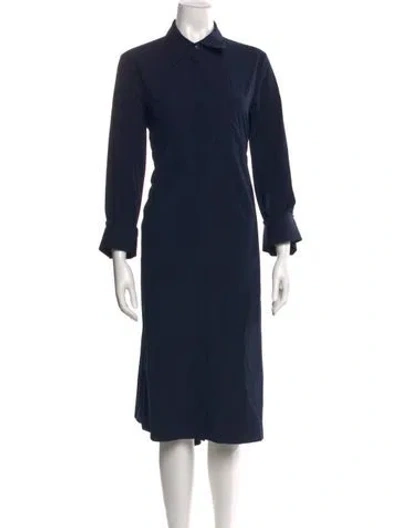Pre-owned Twp Midi Length Dress In Blue