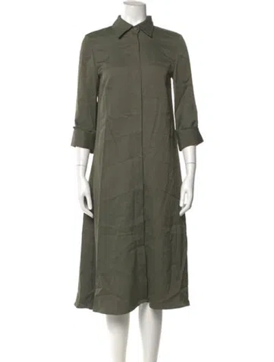 Pre-owned Twp Midi Length Dress In Green