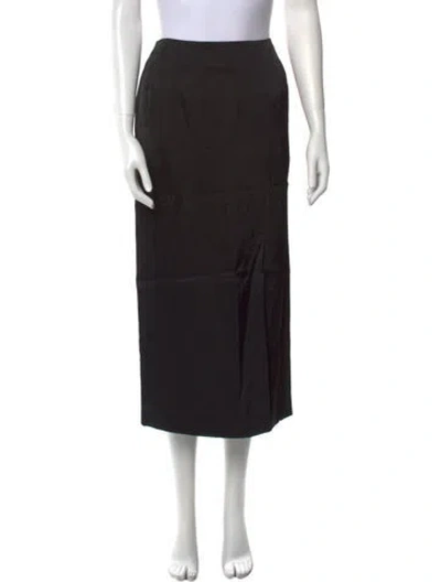Pre-owned Twp Midi Length Skirt In Black