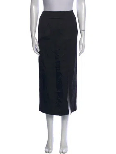Pre-owned Twp Midi Length Skirt In Black