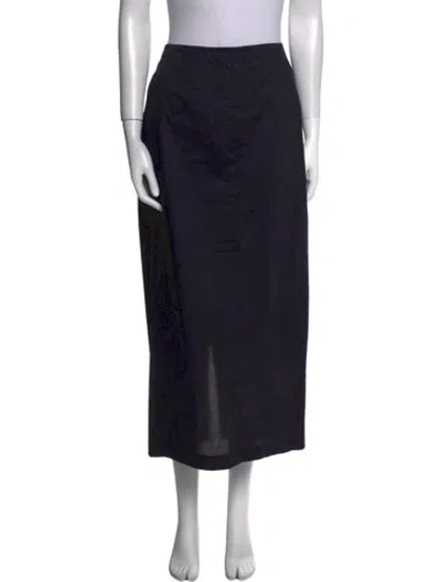 Pre-owned Twp Midi Length Skirt In Black