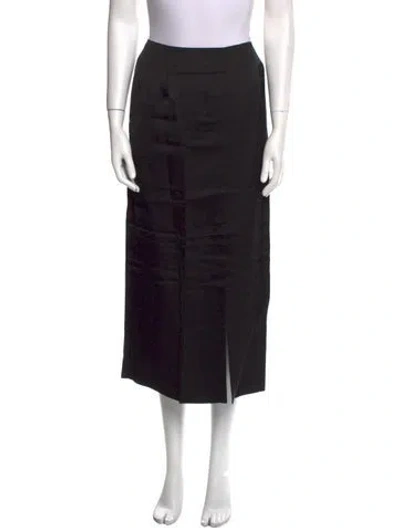 Pre-owned Twp Midi Length Skirt In Black