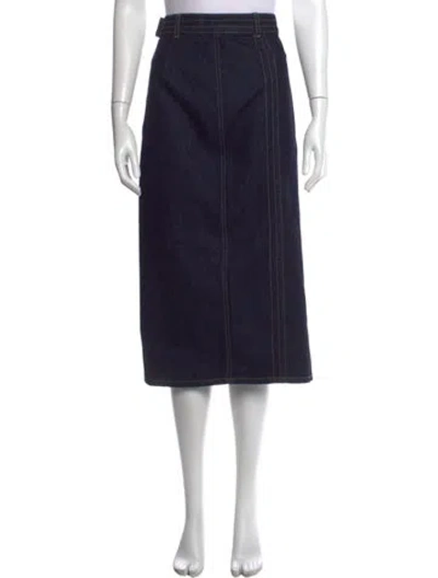 Pre-owned Twp Midi Length Skirt In Blue