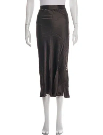 Pre-owned Twp Midi Length Skirt In Brown