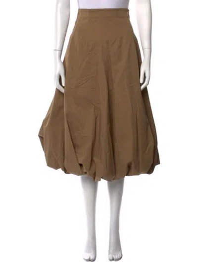 Pre-owned Twp Midi Length Skirt In Brown