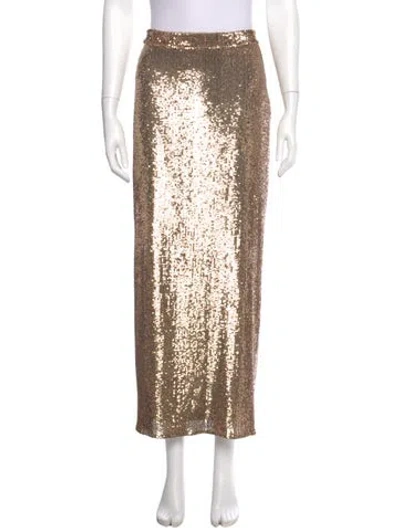 Pre-owned Twp Midi Length Skirt In Gold