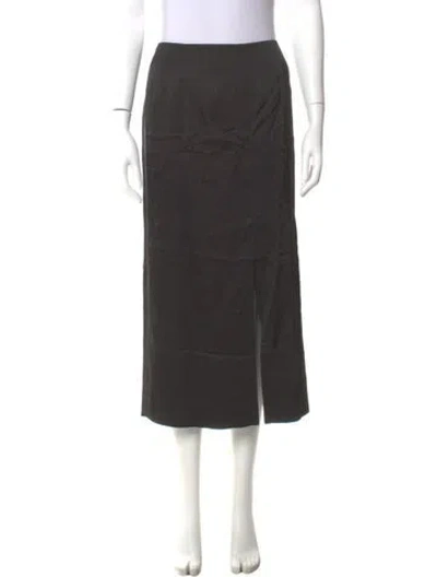 Pre-owned Twp Midi Length Skirt In Gray
