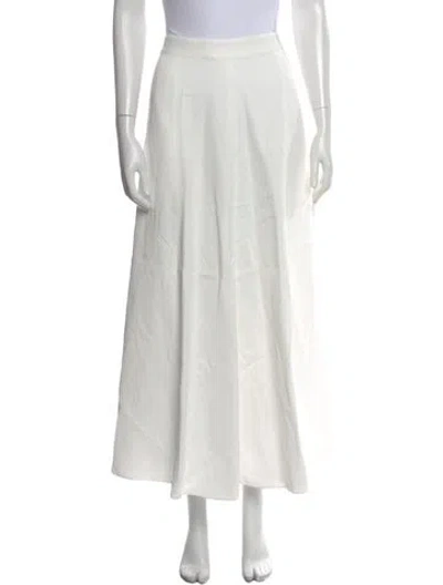 Pre-owned Twp Midi Length Skirt In White