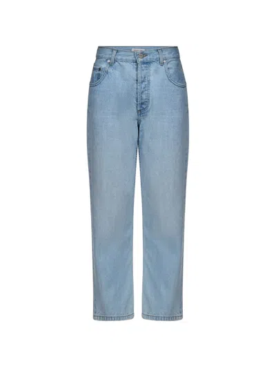Twp Mid-rise Cropped Jeans In Blue