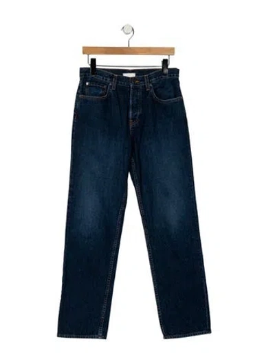 Pre-owned Twp Mid-rise Straight Leg Jeans In Blue