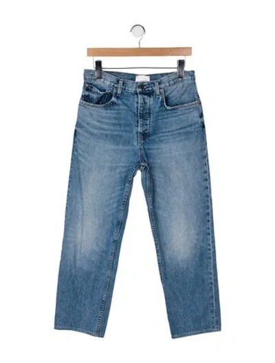Pre-owned Twp Mid-rise Straight Leg Jeans In Blue