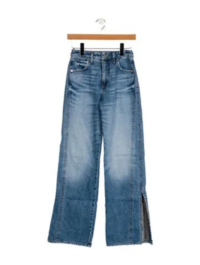 Pre-owned Twp Mid-rise Straight Leg Jeans In Blue
