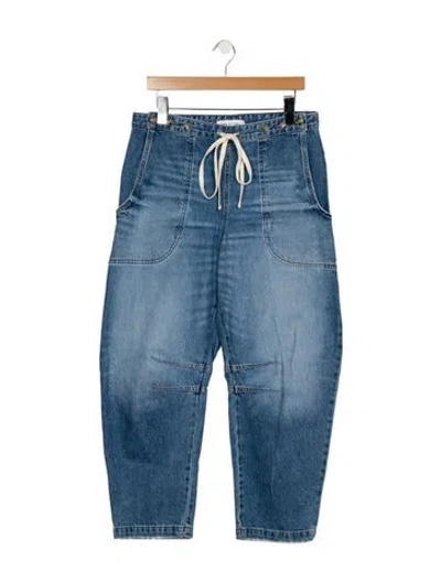 Pre-owned Twp Mid-rise Straight Leg Jeans In Blue
