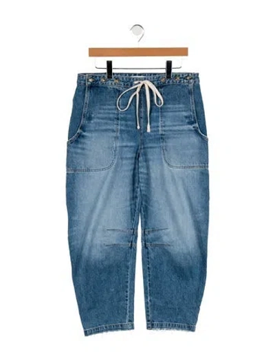 Pre-owned Twp Mid-rise Straight Leg Jeans In Blue