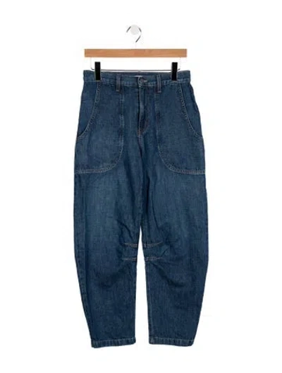 Pre-owned Twp Mid-rise Straight Leg Jeans In Blue