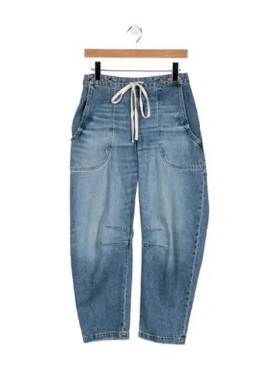 Pre-owned Twp Mid-rise Straight Leg Jeans In Blue