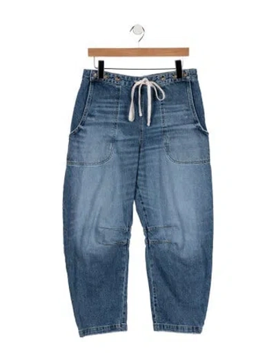 Pre-owned Twp Mid-rise Straight Leg Jeans In Blue