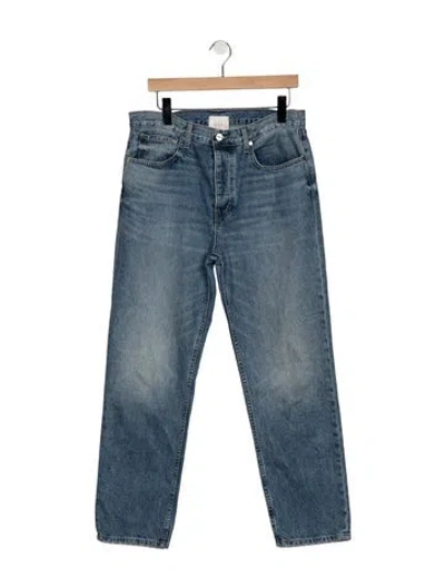 Pre-owned Twp Mid-rise Straight Leg Jeans In Blue