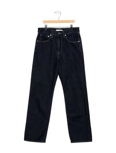 Pre-owned Twp Mid-rise Straight Leg Jeans In Blue