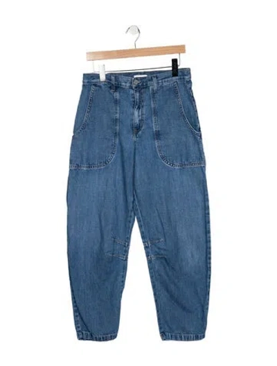 Pre-owned Twp Mid-rise Straight Leg Jeans In Blue