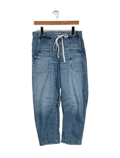 Pre-owned Twp Mid-rise Straight Leg Jeans In Blue